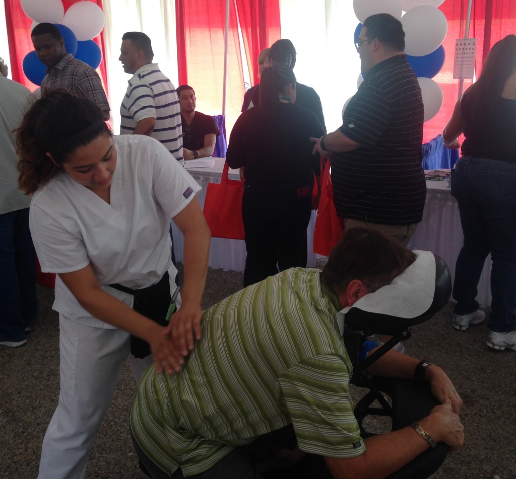 Photo: LaQuenda Jackson A little stress relief on Tuesday at North Richland Hills.