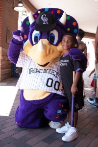 Dinger and a guest at SCUSA event in Denver.