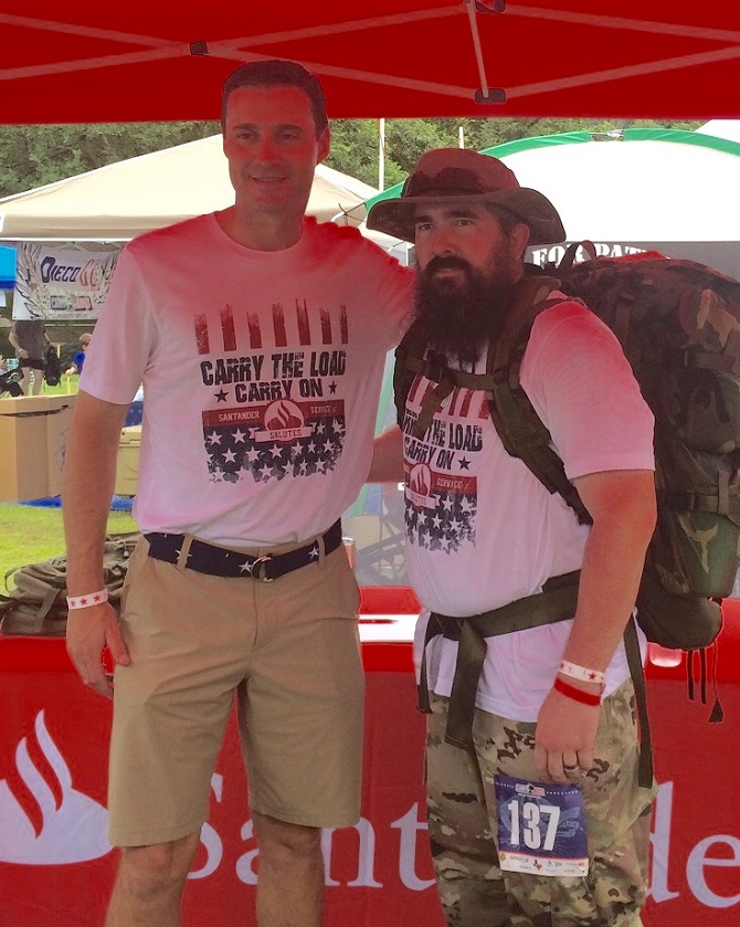 CEO Jason Kulas spends a few moments with C. Jason Harmon at Carry The Load.