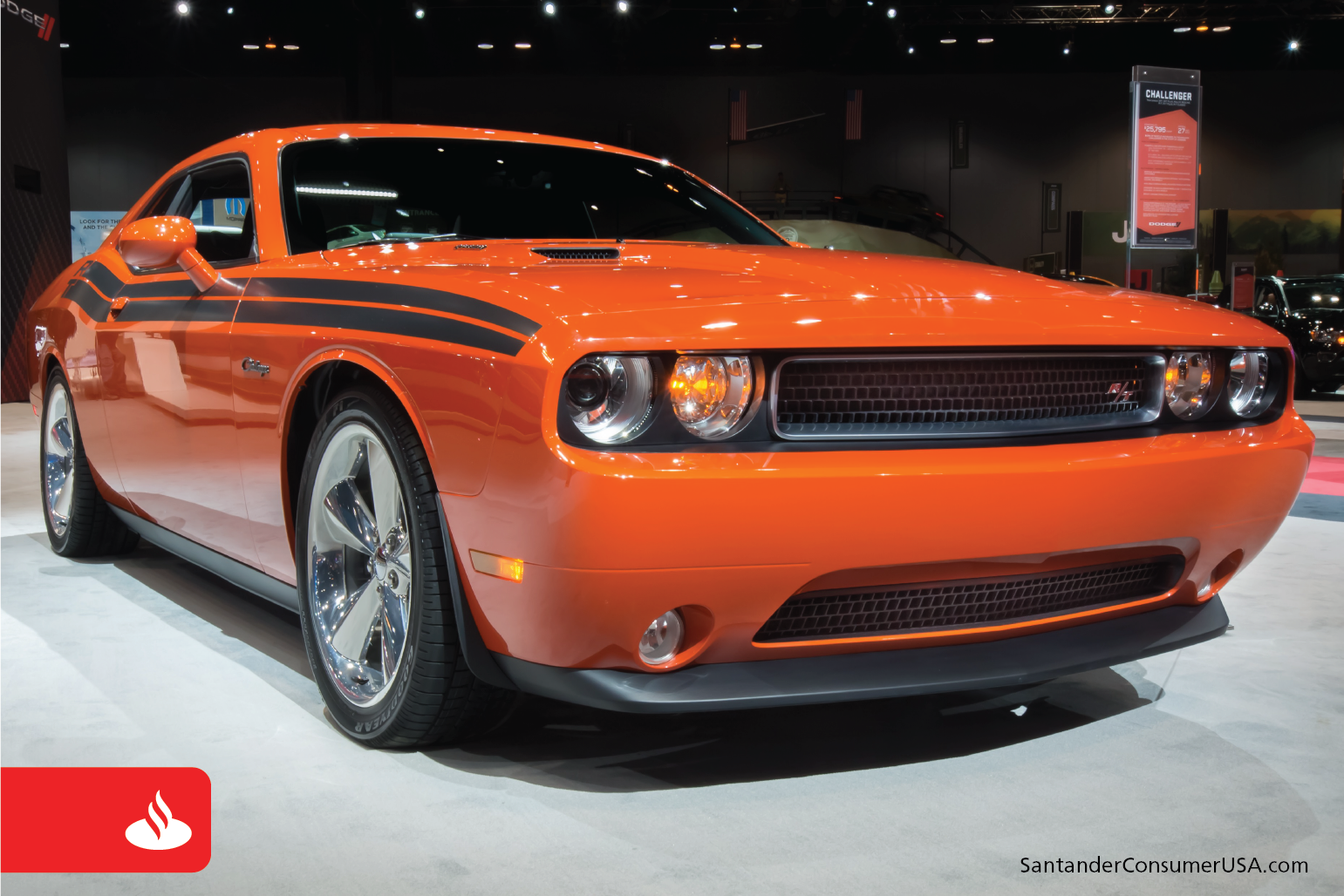 Orange cars such as this 2013 Dodge Challenger hold their value better than average.