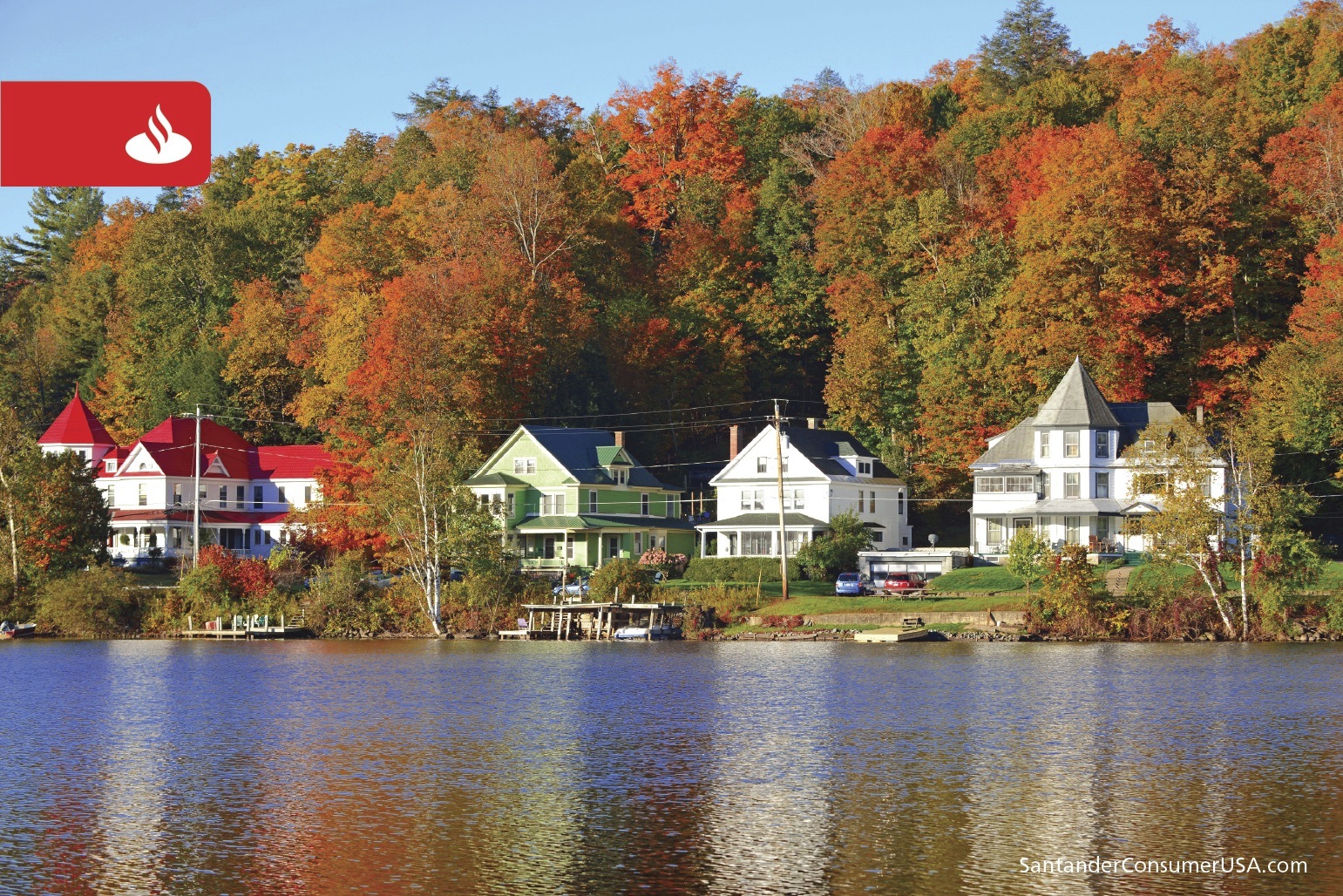 Colors blaze at Saranac Lake in New York’s Adirondacks.