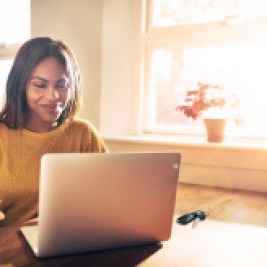 Woman working on computer