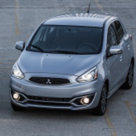 Mitsubishi Mirage green car