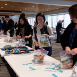 SC volunteers filling care bags for homeless