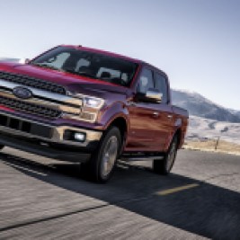 Ford F-150 speeding down highway