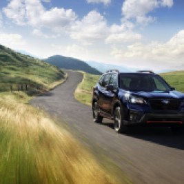 Subaru Forester on curving road