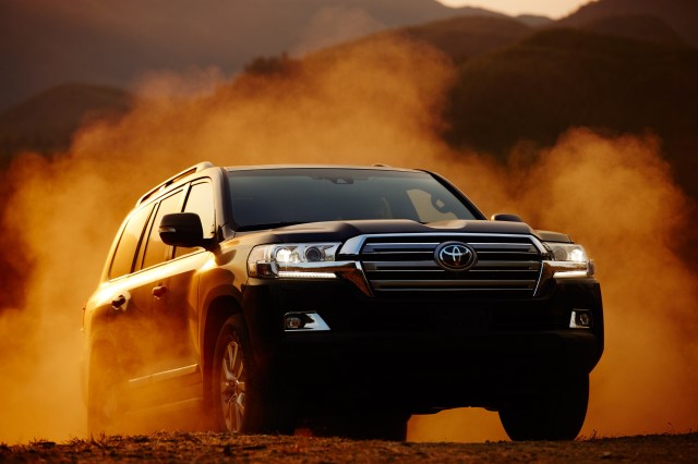 Toyota Land Cruiser on dusty road