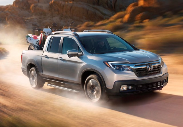 Honda Ridgeline on dusty road