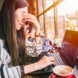 Frustrated insurance shopper