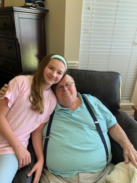 Granddaughter welcomes home her grandfather