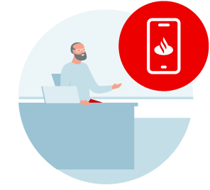 Man sat at a desk using a computer